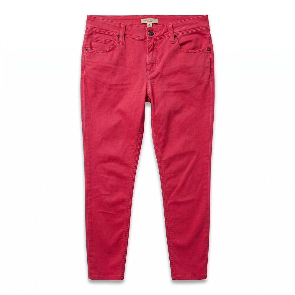 Burberry Brit Women's Westbourne Skinny Crop Pink Jeans 29x25 $425 Retail Luxury